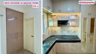 Migsun Twinz Wynn  ETA2 Greater Noida I 2 bhk Flat Interior Design 360 Lakh [upl. by Sontag]