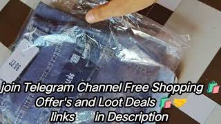 Mens Casual Stretchable Denim Tapered Fit Carrot Jeans1  Free Shopping Loot Unboxing 🛍️🛒🤯 [upl. by Dett]