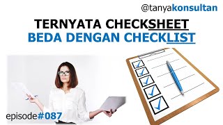 87 Checksheet dan Checklist Ada Bedanya [upl. by Ube]