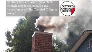 Chimney Fire Demonstration at Training School [upl. by Itsur]