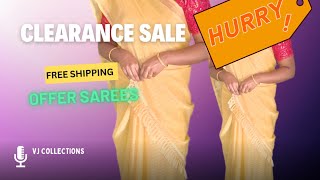 Clearance sale Sarees 450  only with free ShippingTo place an order Through WhatsApp 8143845392 [upl. by Shawn]