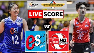 EST Cola vs Cignal HD Spikers  PVL Invitational Live Scoreboard [upl. by Ahk]