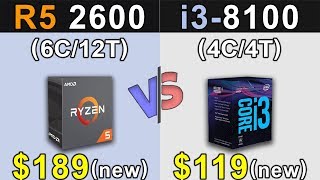 R5 2600 vs i38100  Which is Better Value For MONEY [upl. by Aihseya]