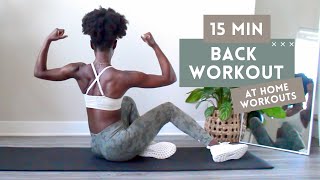 15 MINUTE BACK WORKOUT FOR STRONGER BACK  BETTER POSTURE  NO EQUIPMENT  BEGINNER  INTERMEDIATE [upl. by Aharon392]