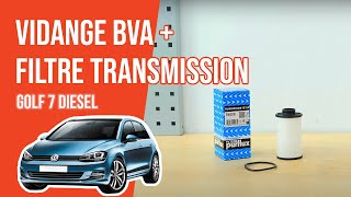 Vidange Boîte de vitesses automatique et changement du filtre de transmission Golf 7 20 TDI 🛢 [upl. by Evilc]