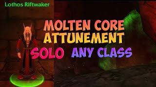 Molten Core Attunement Solo Any class 🟨 WoW Classic [upl. by Ming]