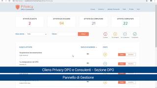 Cliens Compliance Privacy DPO e Consulenti  Sez DPO  Gestione attività con checklist e informativa [upl. by Suivatnad]