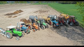 Voorjaarswerkzaamheden met oldtimers  SOUND  Ford  Deutz  Valmet  Mest rijden  Ploegen [upl. by Corley]