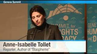 4th Geneva Summit AnneIsabelle Tollet Blasphemy Law [upl. by Eitsud170]