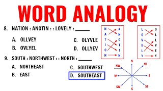 10item Verbal Analogy Sample Questions  Single Word and PairedWord Approach  Prof Level [upl. by Enilecram]