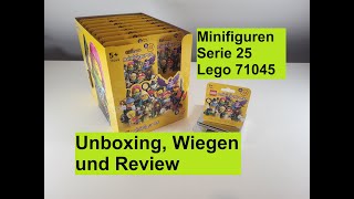 Unboxing  Wiegen Lego 71045 Minifiguren Serie 25 36ger Box [upl. by Nhguaval]