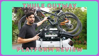 THULE OUTWAY PLATFORM 2 WORTH THE PRICE TAG BIKE RACK FOR THE RENAULT ZOE [upl. by Akirehc]