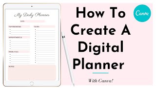 How to Easily Create a Digital Planner  Canva Tutorial  Fillable PDF [upl. by Eanad344]