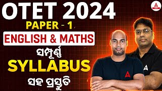 OTET Class  English amp Maths  Paper 1   Complete Preparation [upl. by Hahsia]