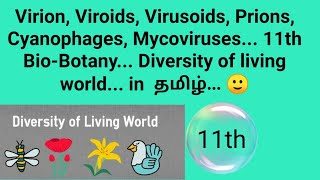 Virion Viroid Virusoids Prions Cyanophages Mycoviruses 11th BioBotany Diversity in [upl. by Crofoot]