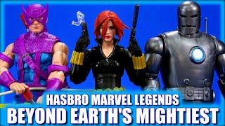 Marvel Legends Avengers Iron Man Black Widow Hawkeye w Skycycle Beyond Earths Mightiest Review [upl. by Weikert511]