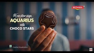 Britannia Pure Magic Choco Stars  Aquarius [upl. by Ahsened]