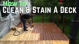 How To Clean And Stain A Deck [upl. by Rima]