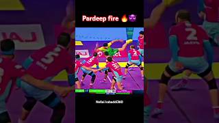 Pardeep on fire 🔥👿 kabaddi360 kabaddishorts indiansports prokabaddi pklseason11 pkl shorts [upl. by Gavin441]