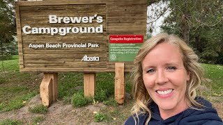 Brewers Campground  Aspen Beach Provincial Park at Gull Lake AB [upl. by Oicor]