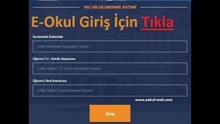 EOkul VBS Giriş ve Resim Yükleme [upl. by Quiteria]