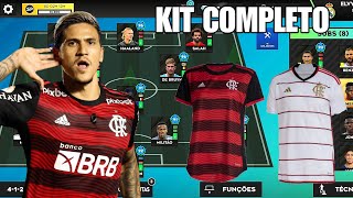 KIT COMPLETO DO FLAMENGO ❤️🖤 LOGOUNIFORMES  DLS23 [upl. by Ailuig877]