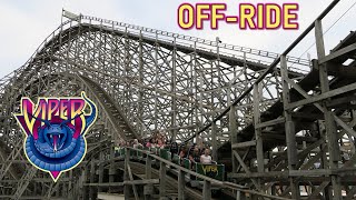 Viper OffRide Footage Six Flags Great America Cyclone Wood Coaster  NonCopyright [upl. by Pallas]