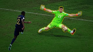 Impossible Saves  Best Goalkeeper saves of world cup 2022  Martínez Livaković Bounou [upl. by Fanchie]