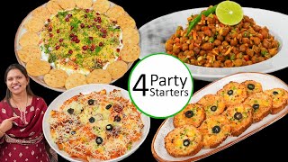 ४ झटपट और आसान स्टार्टर किसी भी पार्टी के लिए  4 Best Party Starter Recipes Veg  Kabitaskitchen [upl. by Akers49]