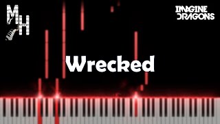 Imagine Dragons  Wrecked Piano Cover  Sheets  MIDIMagic Hands [upl. by Shani]