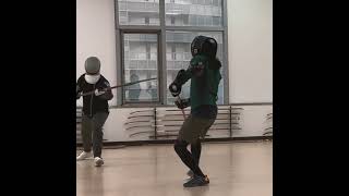 LHES polearm sparring w black fencer partisan [upl. by Odin162]