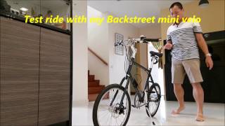 Liow video Test ride my backstreet Mini Velo bicycle 700 bike 小轮自行车试骑 [upl. by Gone]