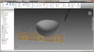 Autodesk Inventor  Surfacing Tutorial  Projected Curves [upl. by Jakoba377]