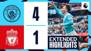 EXTENDED HIGHLIGHTS  Man City 41 Liverpool  Grealish inspires huge win [upl. by Feigin751]