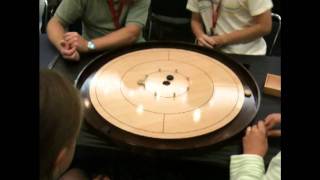 Crokinole Game at GenCon 2010 by Mayday Games [upl. by Assylla482]