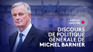 France 2  Édition spéciale  Discours de politique générale de Michel Barnier [upl. by Arhat]