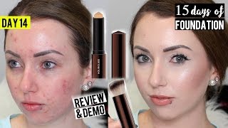 NEW HOURGLASS VANISH SEAMLESS FOUNDATION STICK First Impression Review  15 DAYS OF FOUNDATION [upl. by Webb]