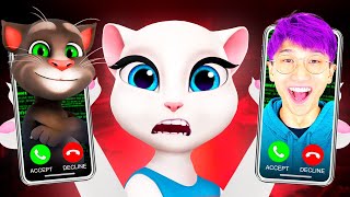 DO NOT CALL TALKING TOM AT 3AM EVIL TALKING BEN ATTACKED US [upl. by Nynnahs]