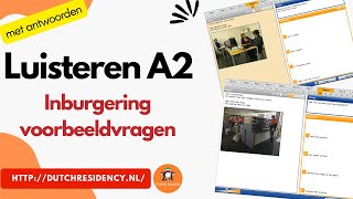 2024 luisteren Inburgering A2  luisteren voorbeeldvragen met antwoorden [upl. by Gisela]