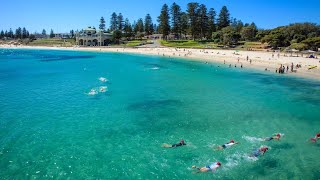 Thousands take part in Rottnest swim [upl. by Bussey219]