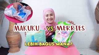 BATTLE POPOK MAKUKU SAP DIAPERS COMFORT VS MERRIES PANTS GOOD SKIN  REVIEW POPOK BAYI EKONOMIS [upl. by Blanchette]