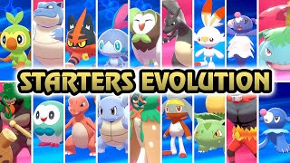 Pokémon Sword amp Shield  All Starters Evolutions HQ [upl. by Ennaecarg]