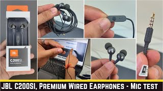 JBL C200SI Premium in Ear Wired Earphones with Mic  Mic test  earphone for office meeting review [upl. by Giacobo]