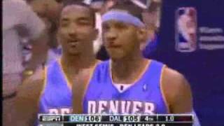 Carmelo Anthony Game Winner 2009 Playoffs Denver vs Dallas Game 3 [upl. by Esinart283]