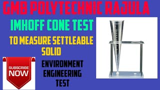 Imhoff cone apparatusSettleable solid measurements [upl. by Jauch]