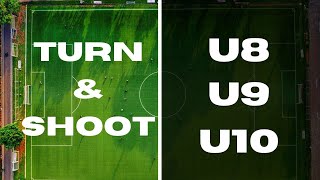 Turn amp Shoot Drill For FootballSoccer  U8 U9 U10 [upl. by Castle]