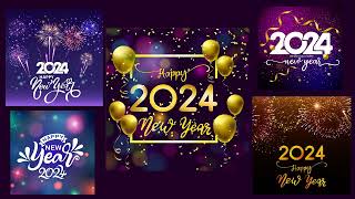 Free Happy New Year 2024 ecards  Downloadable ecards  Happy New Year cards  PNG amp JPG Formats [upl. by Idnam]