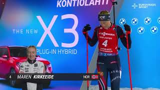 Biathlon World Cup 2425 Race 8 Sprint Women Kontiolahti Finland [upl. by Pendergast]