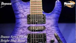 Ibanez S570DXQM Bright Blue Burst  Quick Look [upl. by Alessandro616]