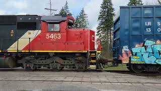 CN 5434 5463 rolling Westbound towards Vicksburg MI with a loaded local freight train [upl. by Adolf303]